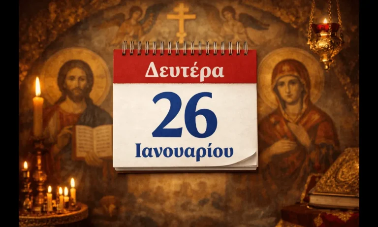 Ατζέντα: Δευτέρα 26 Ιανουαρίου: Ποιοι γιορτάζουν σήμερα