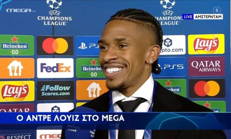 Ποδόσφαιρο: Ολυμπιακός : Με ένα χαμόγελο ως τα αυτιά ο Αντέ Λουίζ στο MEGA (vid)