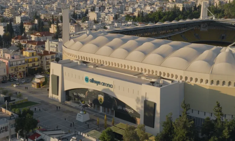 Sportime BET: Η Allwyn Arena είναι εδώ! Ολοκληρώθηκε το rebranding στο γήπεδο της ΑΕΚ  