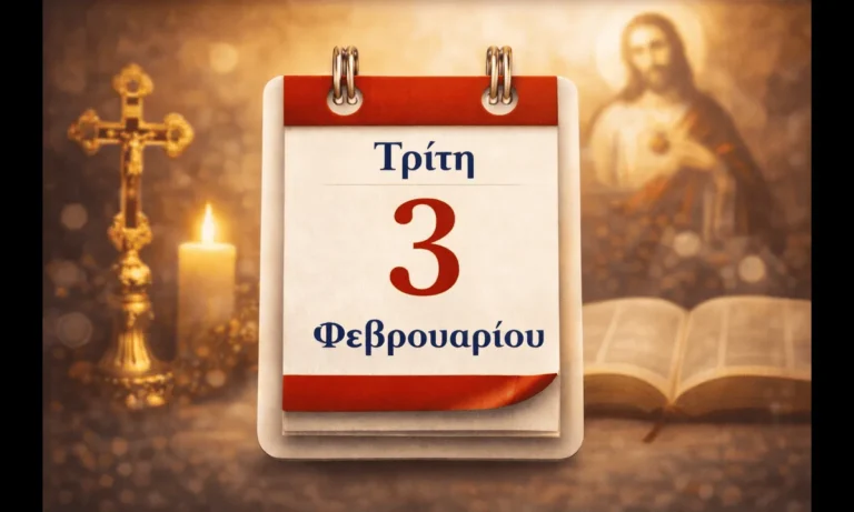 Ατζέντα: Τρίτη 3 Φεβρουαρίου: Ποιοι γιορτάζουν σήμερα