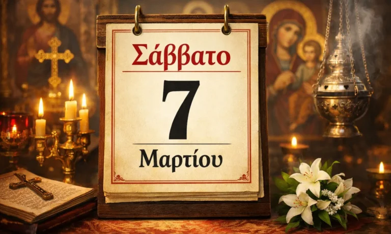 Ατζέντα: Σάββατο 7 Μαρτίου: Ποιοι γιορτάζουν σήμερα