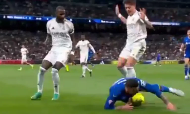 Ποδόσφαιρο: Αντιδράσεις στην Ισπανία για τη γονατιά του Ρούντιγκερ στον Ντιέγκο Ρίκο, που δεν την είδε ούτε το VAR στο Ρεάλ Χετάφε.